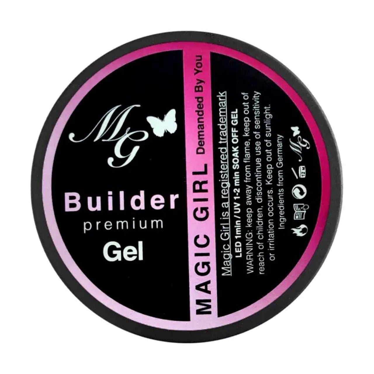 Гель для нарощування нігтів Magic Girl Builder Premium Gel, No.S9 Бузковий з шимером, 30 мл